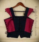 Red and Black Laced Bodice - Medium