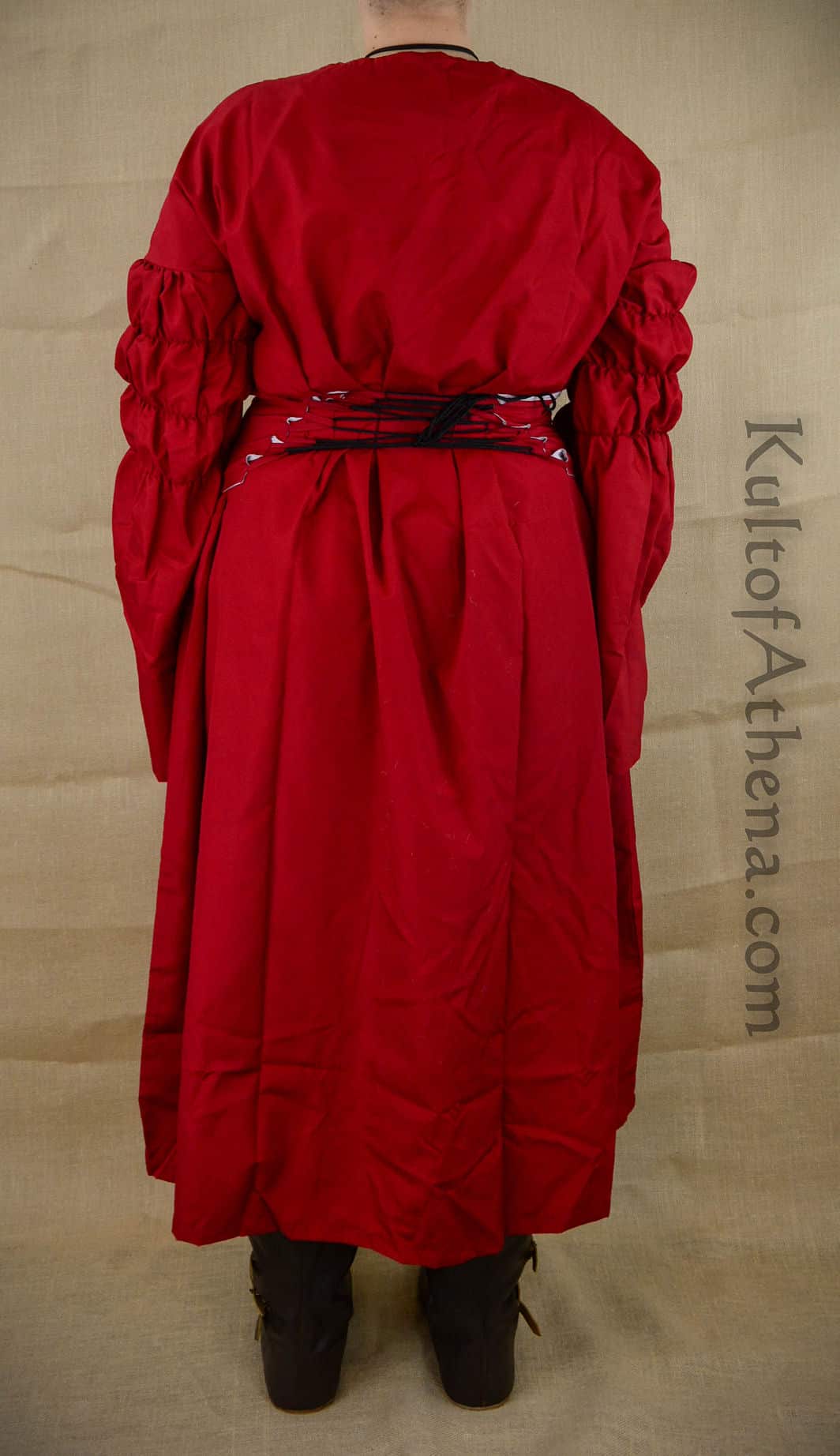 Red Dress with Laced Sash - Size Medium - Close Out
