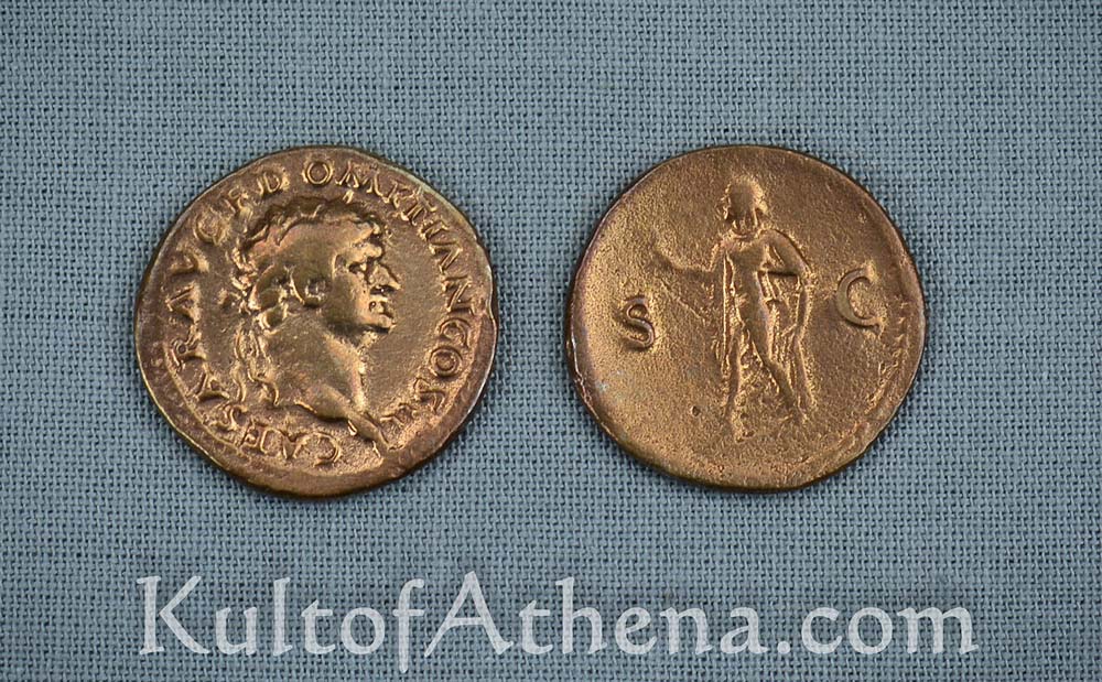 Pre-Owned Replica Roman As Bronze Coin - Emperor Domitian