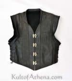 Pre-Owned Black Leather Vest - Large