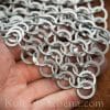 DANA Aluminum Chainmail Leggings - Dome Riveted Round Rings and Alternating Flat Rings