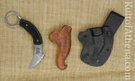 Indonesian Karambit with Tactical Sheath and Wood Scabbard