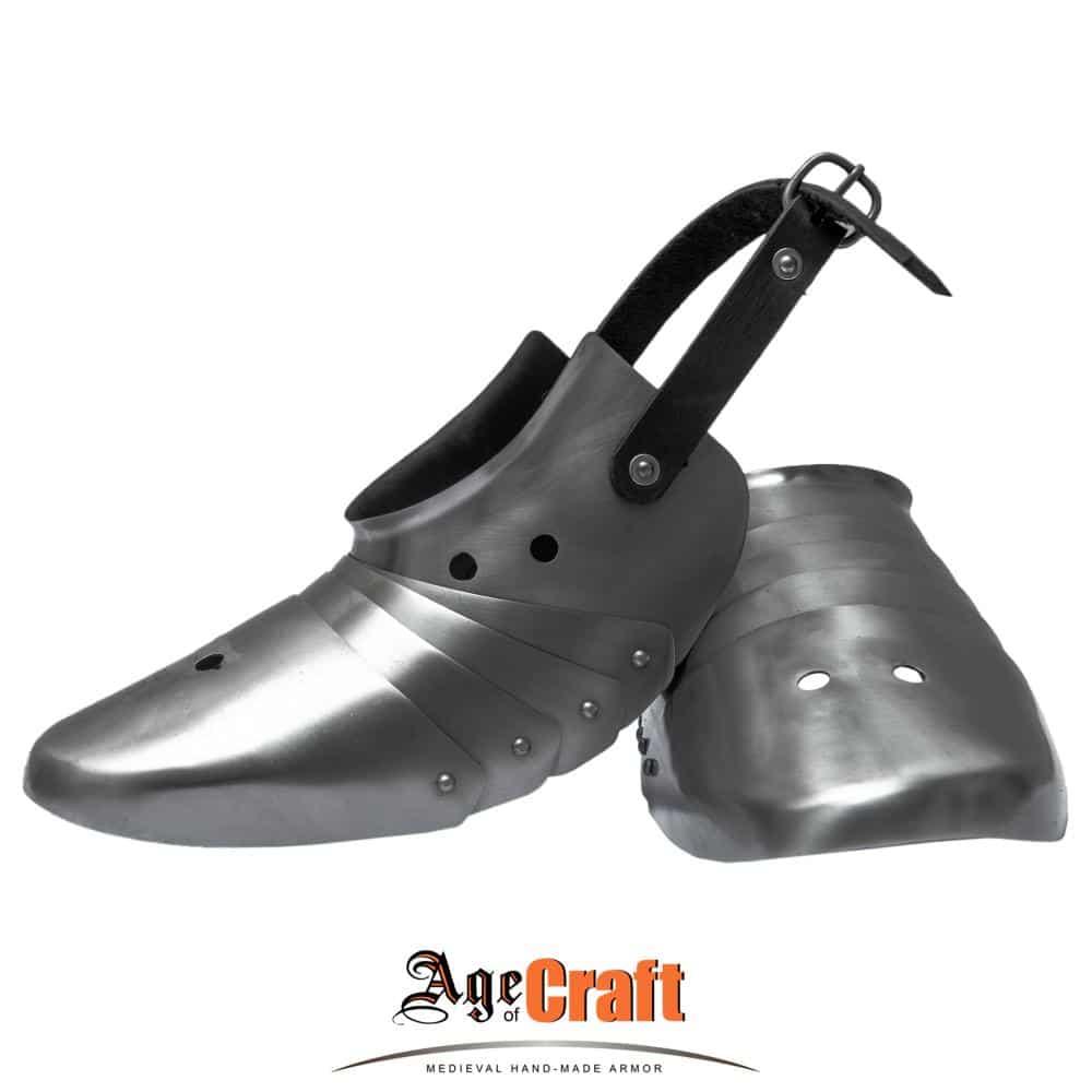 Age of Craft - HMB Sabatons without Heel Plate - 19 Gauge Tempered Spring Steel
