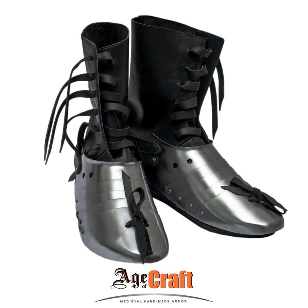 Age of Craft - HMB Sabatons without Heel Plate - 19 Gauge Tempered Spring Steel