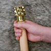 Tod Cutler - Brass Mace 4 with wood haft - 12th to 14th Century Scandinavian/ Byzantine / Rus