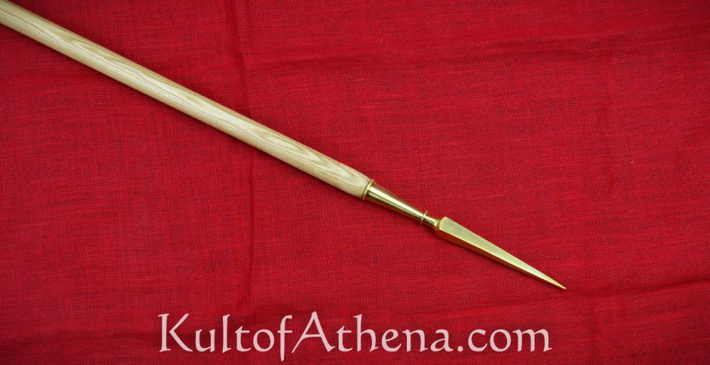 Greek Dory Spear - Steel Head and Brass Sauroter Cap