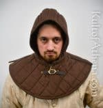 Padded Arming Hood and Collar - Brown