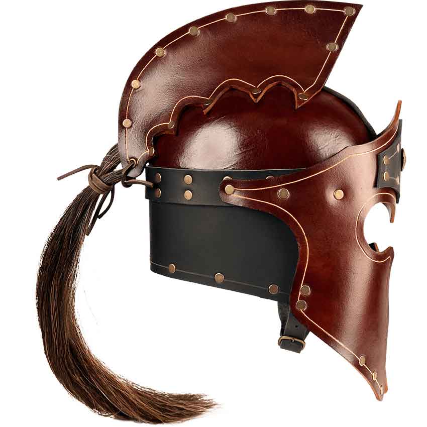 Roman Leather Praetorian Helm
