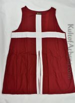 Crusader Surcoat - Burgundy with White Cross - 4XL