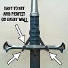 Mythrojan - Heavy Sword Wall Mount in Forged Black Finish - Universal Sword Holder Wall Display