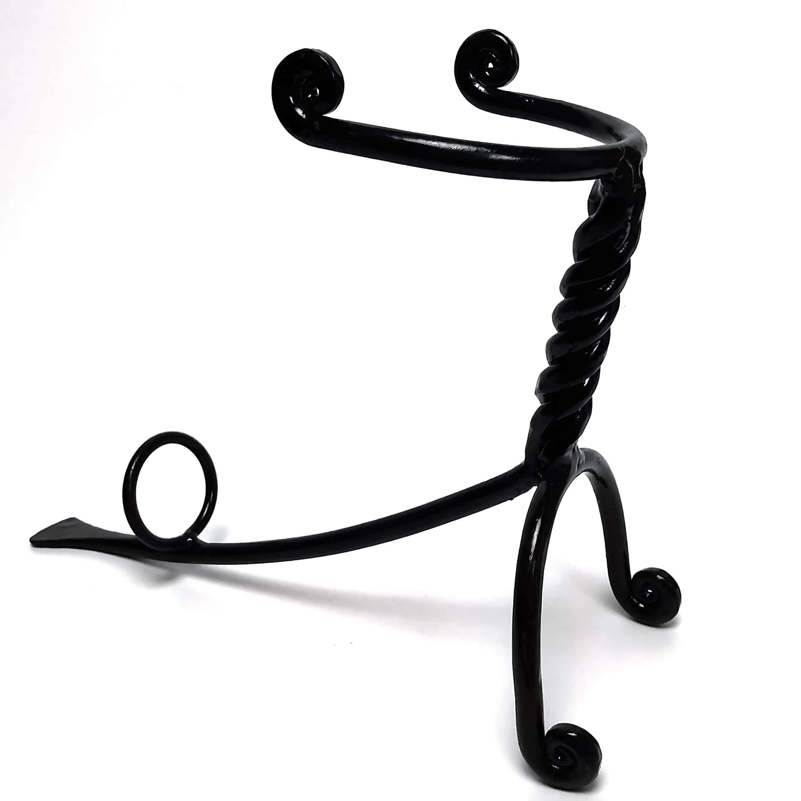 Mythrojan - Hand Forged Twisted Iron Drinking Horn Stand