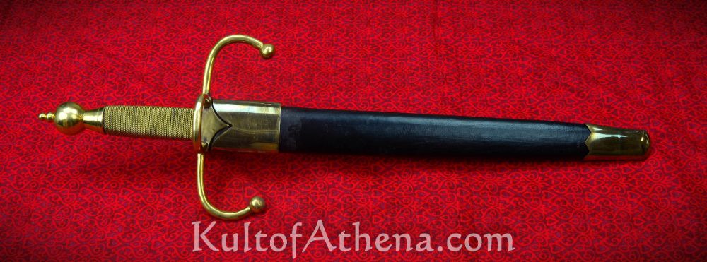 Deepeeka - Brass Hilt Dueling Dagger with Forward Swept Quillons