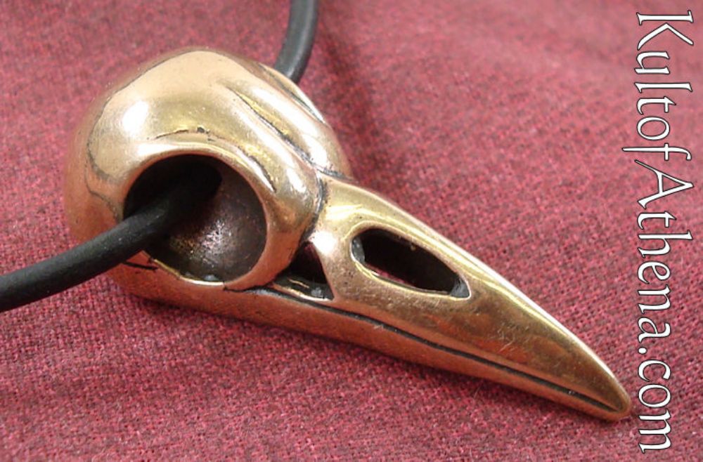 Wulflund - Bronze Raven Skull Pendant