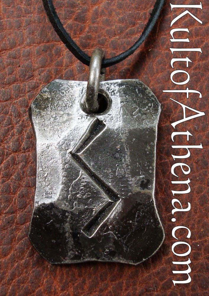 Wulflund - Forged Rune Pendant - Sowilo