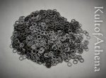 1 kg Loose Chainmail Rings - Blackened Solid Flat Rings - 20 Gauge / 9 mm