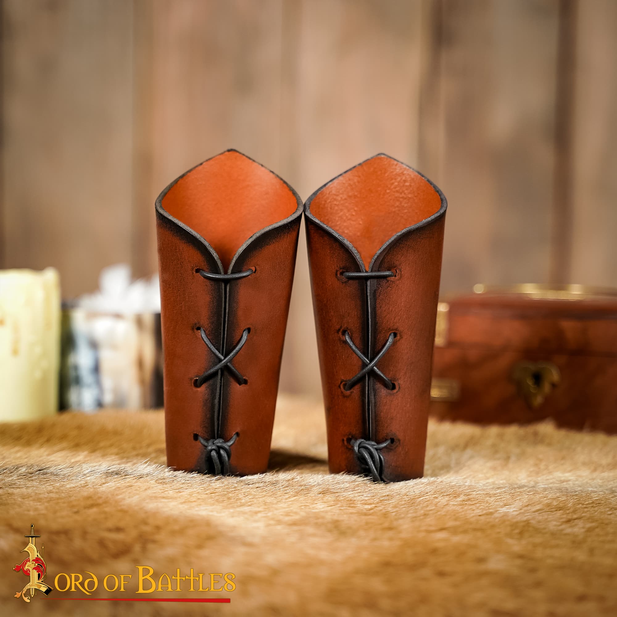 Celtic Leather Braces - Genuine Leather with Embossed Spiral Design