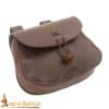 Lord of Battles - Brown Leather Pouch with Leather String Clasp