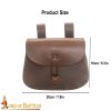 Lord of Battles - Brown Leather Pouch with Leather String Clasp