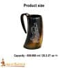 Viking Horn Tankard with Engraved Norse Wolf - Lord of Battles - Image 6