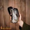 Viking Horn Tankard with Engraved Norse Wolf - Lord of Battles - Image 4