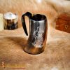 Viking Horn Tankard with Engraved Norse Wolf - Lord of Battles - Image 2