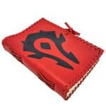 Mythrojan for The Horde Red Warcraft Medieval Leather Journal 5 x 7 inches Rustic Diary Notebook