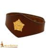 Leather Bracelet with Decoration - Brown
