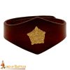 Leather Bracelet with Decoration - Maroon