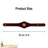 Leather Bracelet with Decoration - Maroon