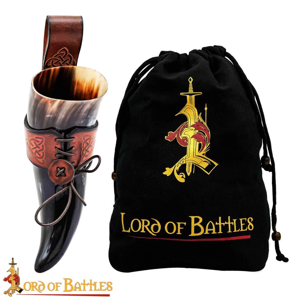 250 ml Horn with Brown Leather Holder and LOB Bag