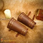 Warrior’s Leather Bracers Set – Brown – Lord of Battles