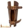 Medieval Archer's Leather Bracer for Left Arm - Single Bracer - Brown - Lord of Battles - Image 6