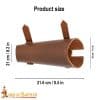 Medieval Archer's Leather Bracer for Left Arm - Single Bracer - Brown - Lord of Battles - Image 7