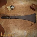 Barbarian's Wide Leather Waist Belt - Lord of Battles
