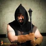 Executioner’s Suede Leather Medieval Hood and Mantle – Lord of Battles