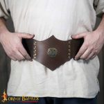 Leather Waist Belt with Brass Embellishment – Lord of Battles