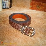 Handcrafted Fantasy Genuine Leather Belt – Brown – Lord of Battles