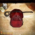Celtic Boar Leather Pauldron - Maroon - Lord of Battles