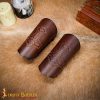Norse Thor’s Hammer Mjolnir Leather Bracers Set – Brown – Lord of Battles
