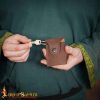 Keychain Coin Pouch – Genuine Leather – Brown