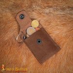 Keychain Coin Pouch – Genuine Leather – Brown