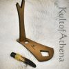 Churchwarden Pipe Stand - Hardwood Brown Pipe Stand with Hemp-Wound Wick Tamper