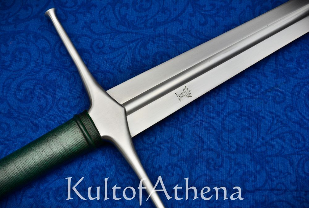 Valiant Armoury Craftsman Series - The Irish Ring Leaf Blade Long Sword with Scabbard - Green