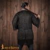 Lord of Battles - Chainmail Half-Sleeve Haubergeon - Alternating Round Riveted Construction - Darkened Mild Steel Flat and Round Ring