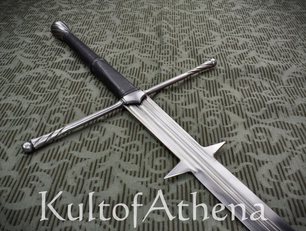 Del Tin Italian Two Handed Sword - Black Grip