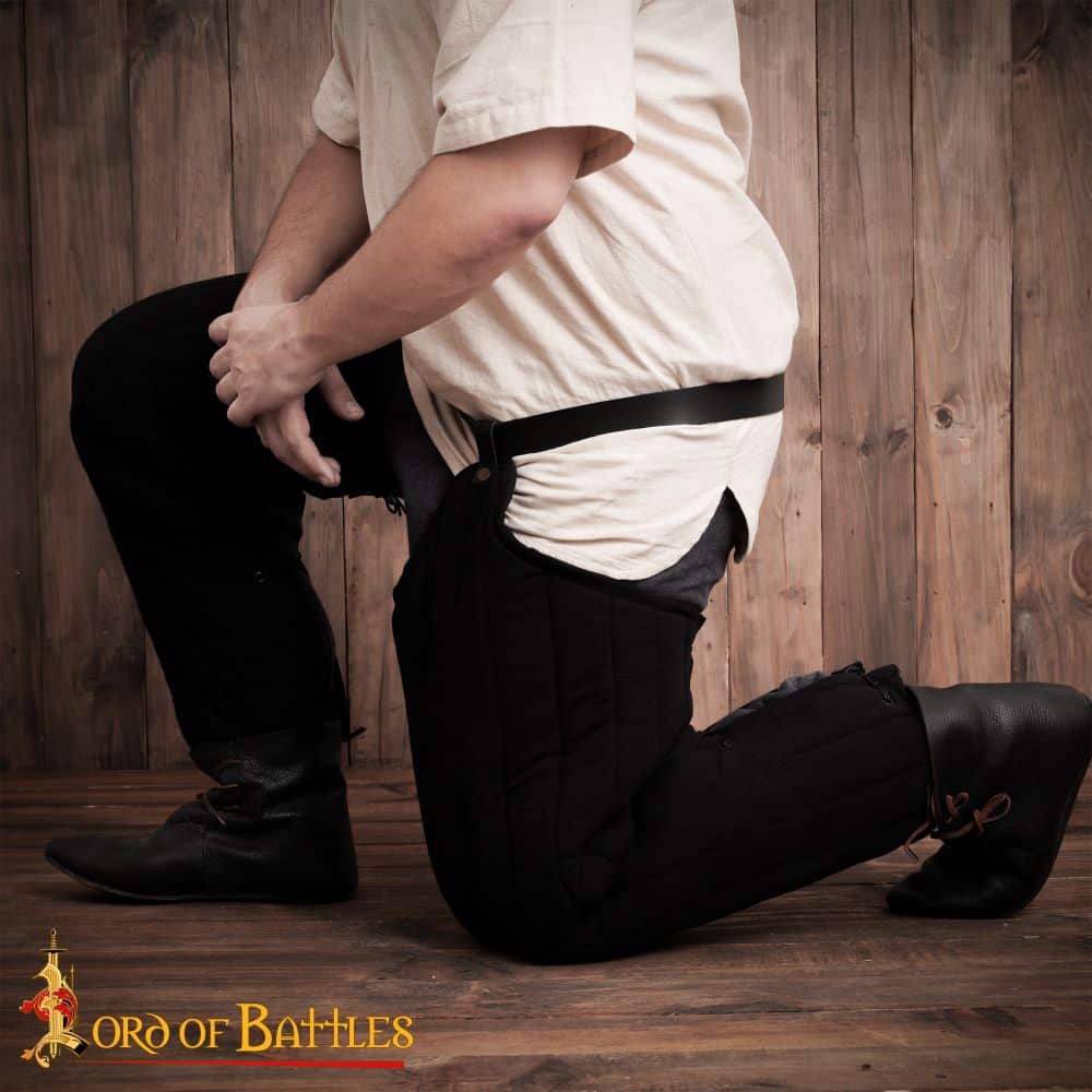 Lord of Battles - Medieval Padded Arming Chausses - Black
