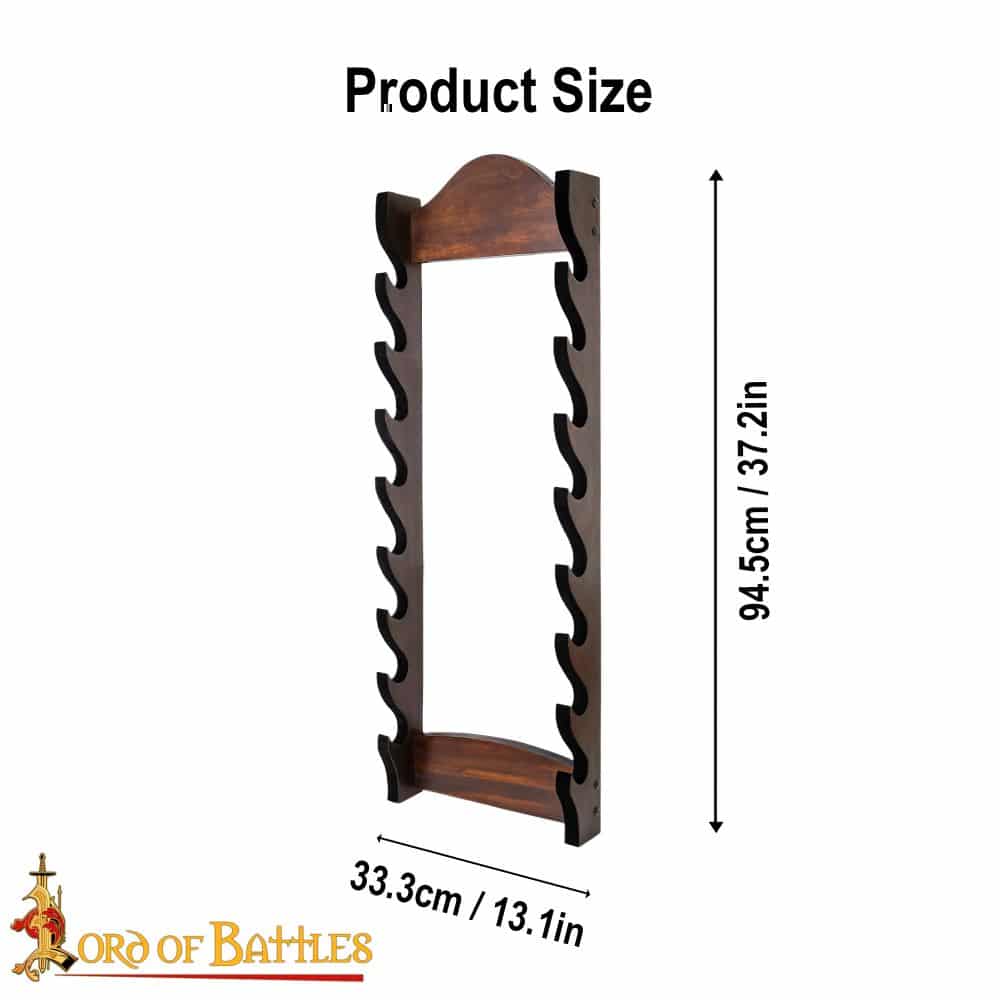 Lord of Battles - Eight Tier Genuine Hardwood Sword and Axe Stand