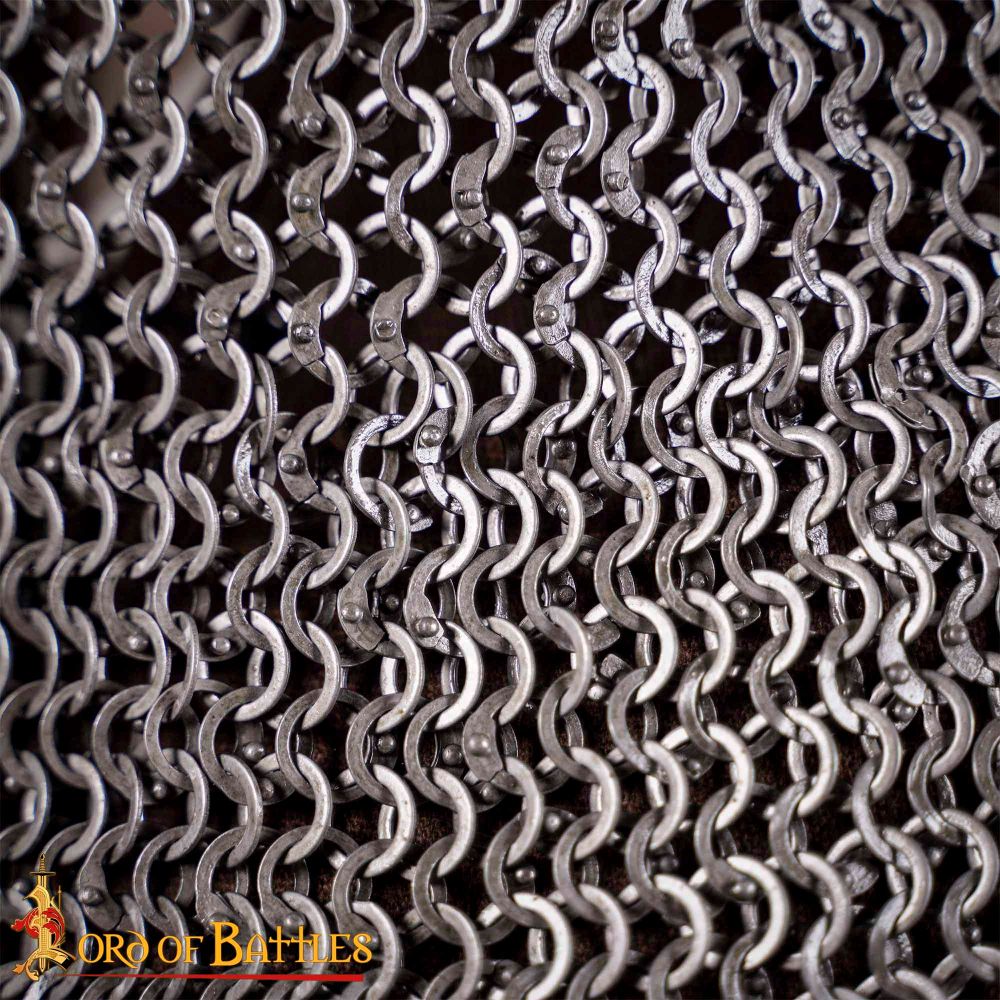 Lord of Battles - Chainmail Leggings - Dome Riveted Construction - Mild Steel Riveted Flat Rings