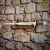 Mythrojan Solid Wood Sword Stand Medieval Sword Wall Mount Samurai Sword Display Stand Katana Sword Holder Gladiator Sword Wall Display Crusader Sword Stand Knife Stand for Display - One Tier Stand