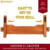 Mythrojan Solid Wood Sword Stand Medieval Sword Wall Mount Samurai Sword Display Stand Katana Sword Holder Gladiator Sword Wall Display Crusader Sword Stand Knife Stand for Display - One Tier Stand